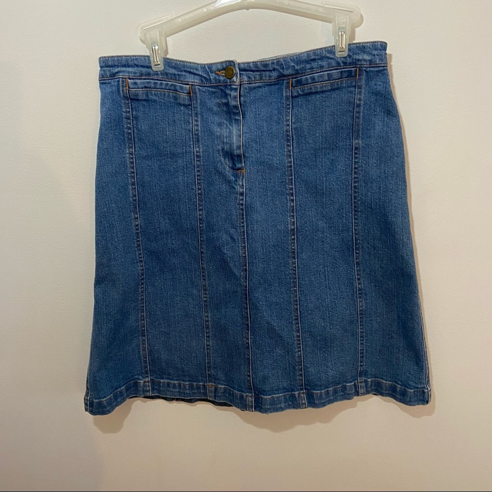 Jones Sport Stretch Denim Skirt Size 8